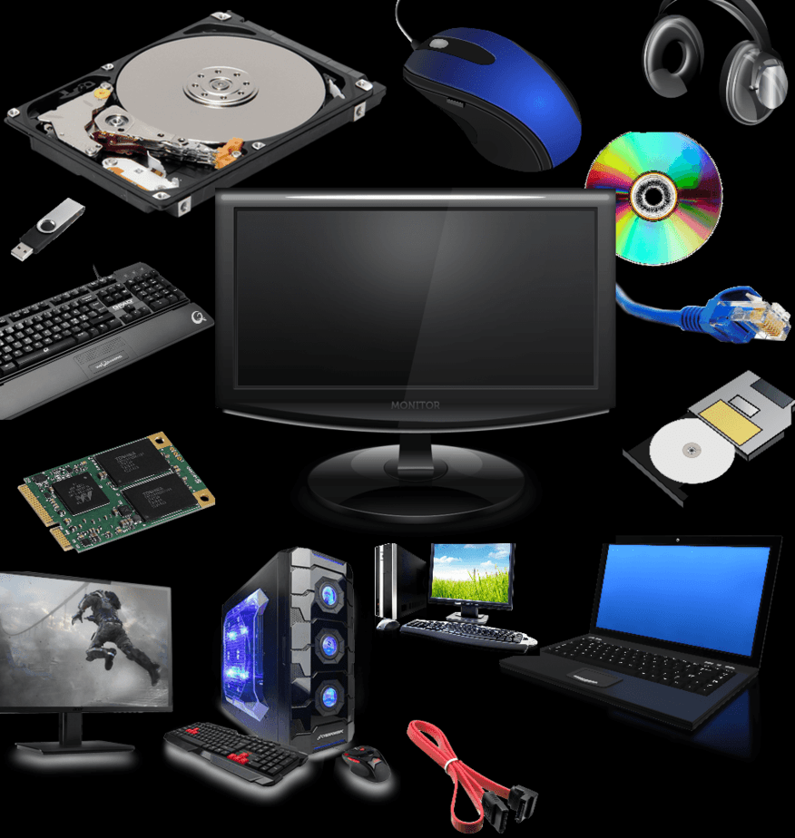 computer and accessories collage